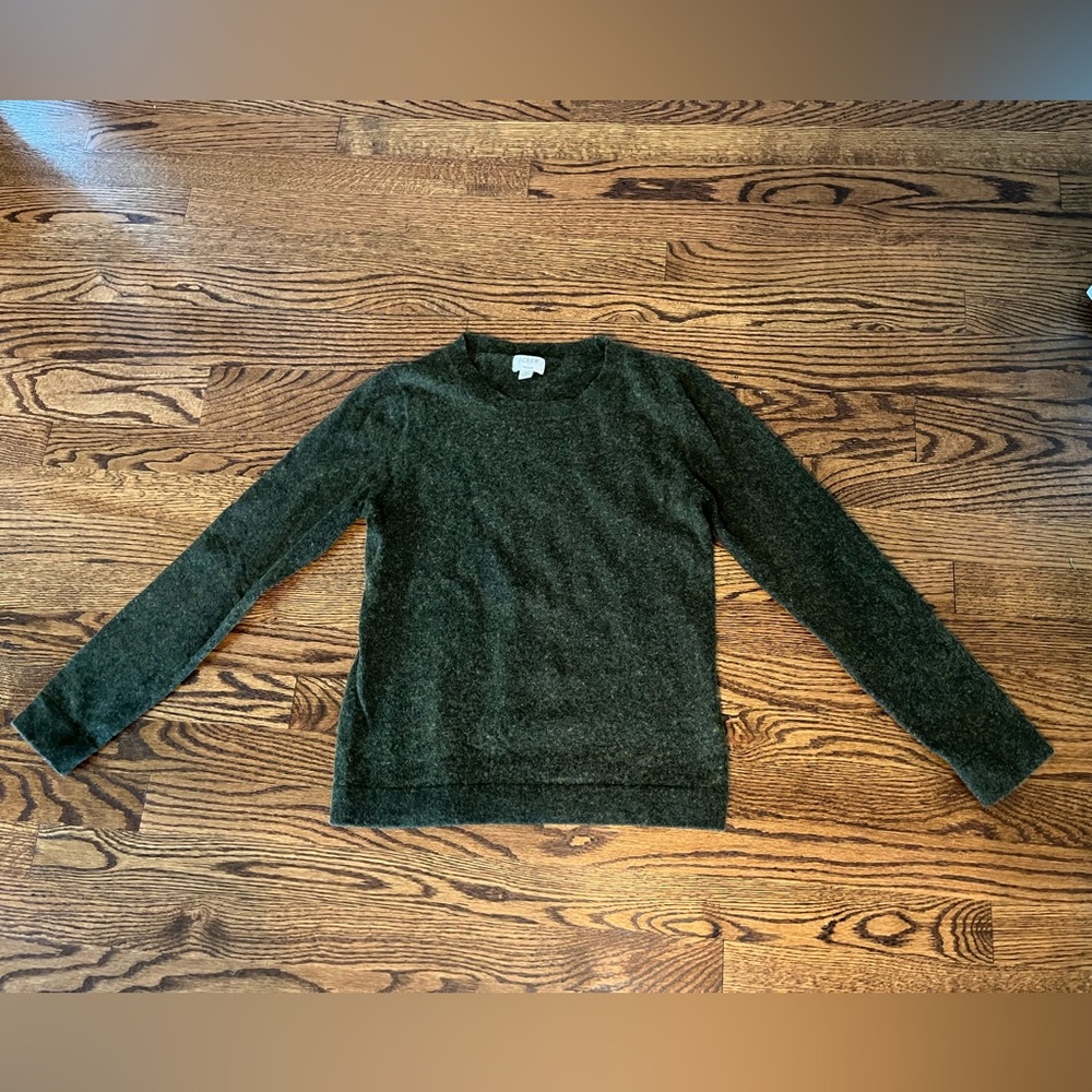 J.Crew green Teddie sweater size small